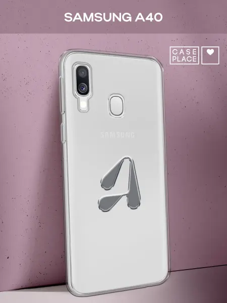 Samsung Чехол на A40 с буквой
