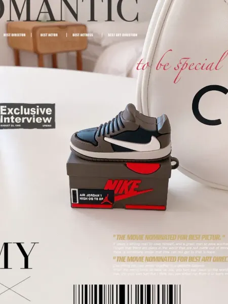 Chinese Stuff Чехол для наушников AirPods 1 2 Найк Nike Jordan x Travis