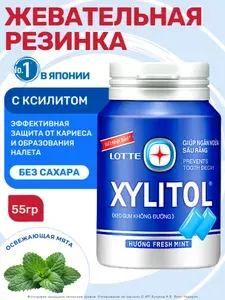 Жевательная резинка без сахара XYLITOL ОСВЕЖАЮЩАЯ МЯТА Lotte 55,1гр