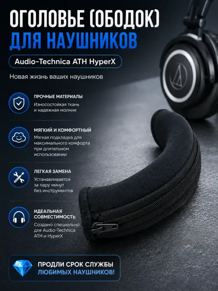 Оголовье ( ободок ) для наушников Audio-Technica ATH HyperX