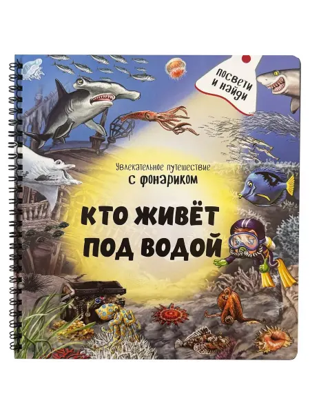 БимБиМон Книга для малышей с фонариком Кто живёт под водой?