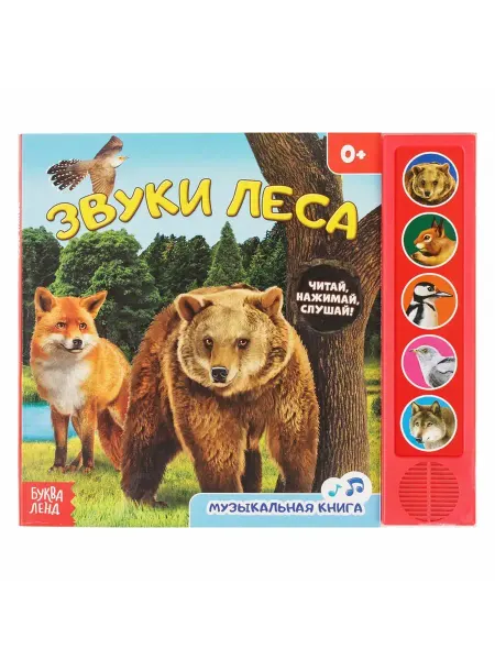 Буква-Ленд Музыкальная книга "Звуки леса", звуковая книжка-игрушка
