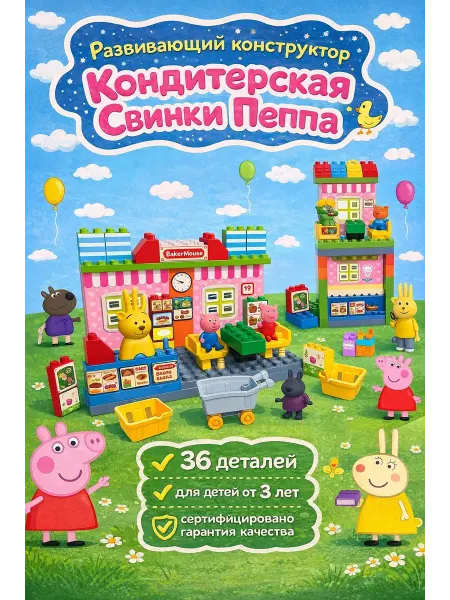 Конструктор Семья Пеппы "Кондитерская"