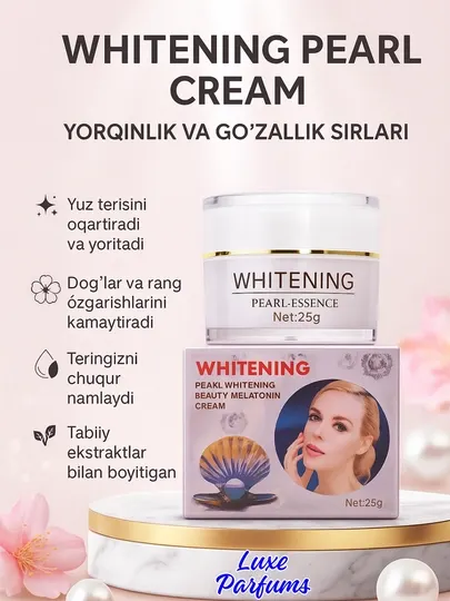 Отбеливающий крем для лица Pearl Beauty с мелатонином, 25 г