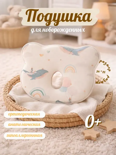 Baby Hall Подушка в кроватку новорожденных ортопедическая