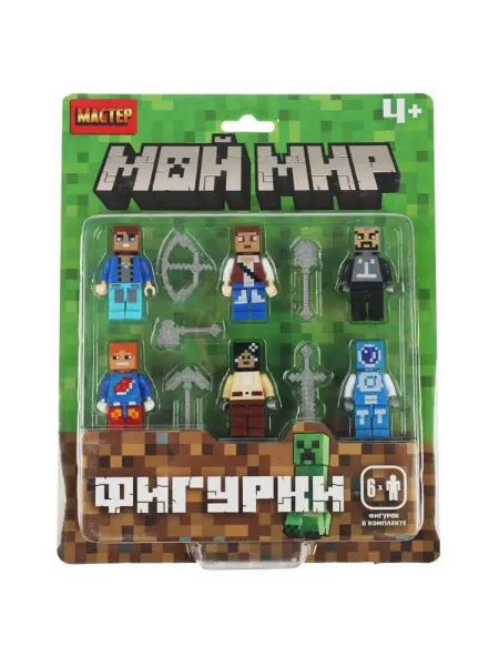 Город мастеров Конструктор человечки фигурки minecraft