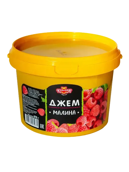 Красота СМ Джем Малина натуральный для выпечки и десертов 870г