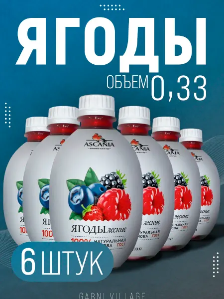 Ascania Напиток газированный Лесные ягоды 6 шт