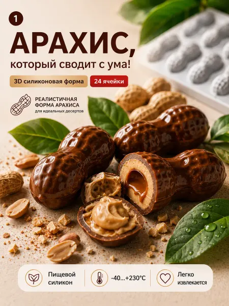 Special Gift Pack Силиконовая форма для шоколада и муссовых пирожных Арахис