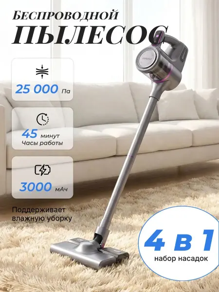 Вертикальный пылесос беспроводной