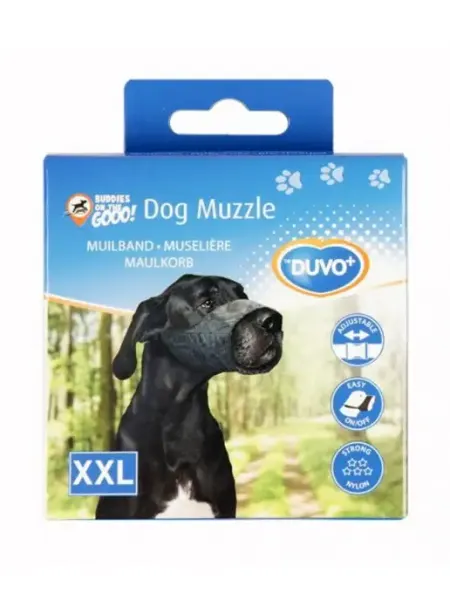 DUVO+ Намордник для собак "Dog Muzzle", черный, XXL (61-83см)