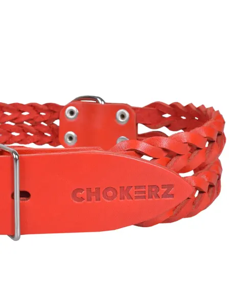 CHOKERZ Ошейник для собак средних пород с плетением 45-55 см