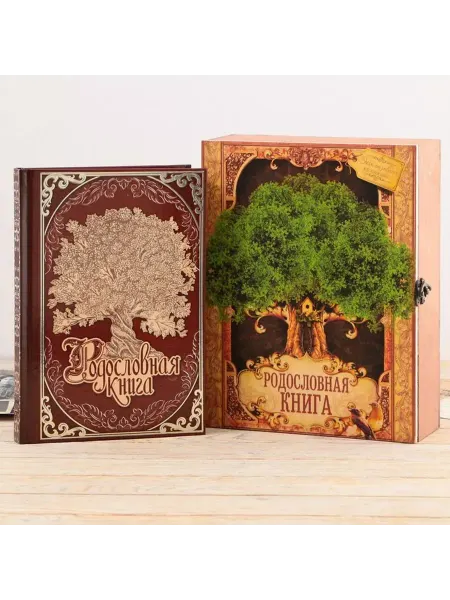 Сималенд Родословная книга в шкатулке Древо жизни 56 листов