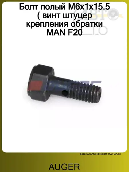 Auger Болт полый M6x1x15.5 ( винт штуцер крепления обратки MAN F20