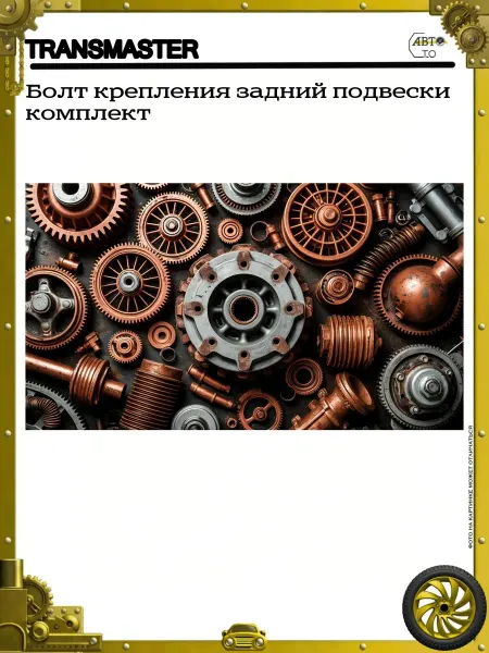 TRANSMASTER Болт крепления задний подвески комплект