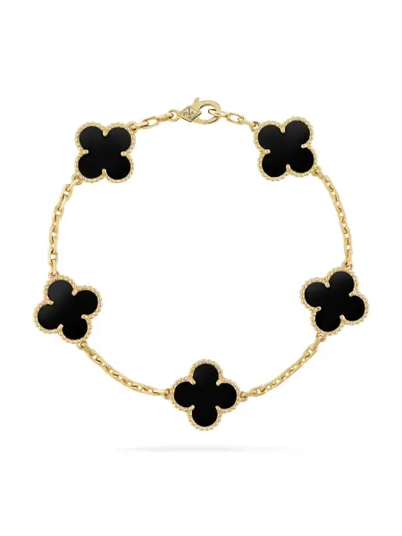 VAN CLEEF Браслет с клевером 23 см, титан