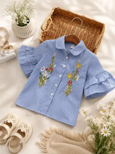 Весенне-осенние блузки, блузки для девочек 3-4 лет