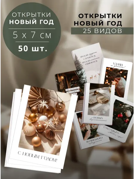 Brand_Story мини открытки бирки 5х7 см 50 шт