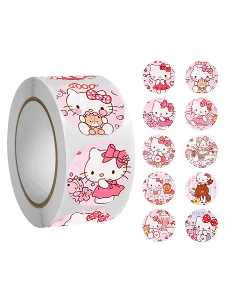 Наклейки в рулоне Hello Kitty 500 штук