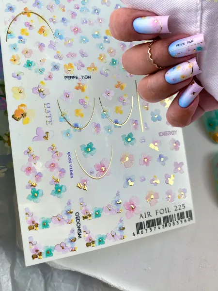 IBDI NAILS Маникюрные слайдеры наклейки для ногтей цветы