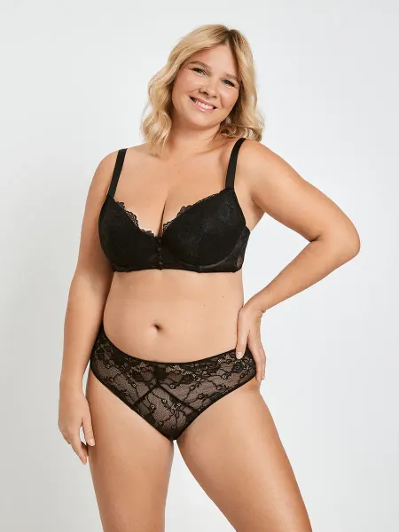 Infinity Lingerie Бюстгальтер кружевной большие размеры с поролоном