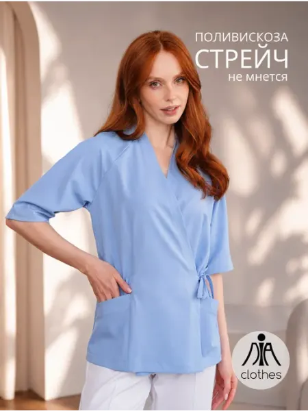 DiA Clothes Рубашка медицинская стрейч на запах