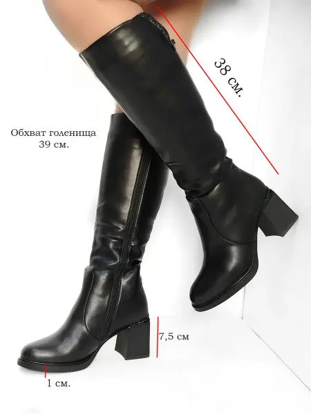 Аяккабы Сапоги женские зимние на каблуке