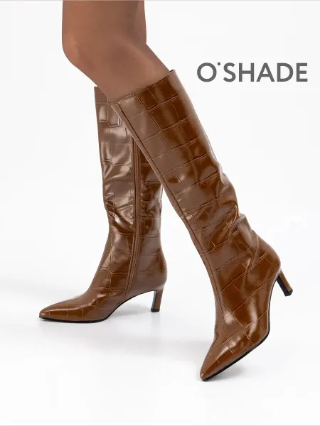 O`SHADE Сапоги коричневые женские демисезонные