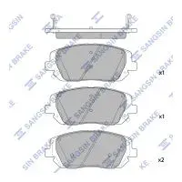 Колодки тормозные передние SP4374 SP4374 HI-Q SP4374, oem 581012JA70