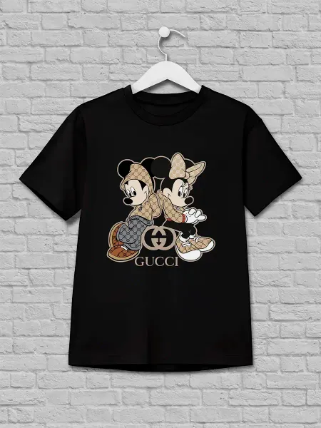 Каждому Своё Футболка Микки Минни Маус Дисней Мультяшный Принт Gucci