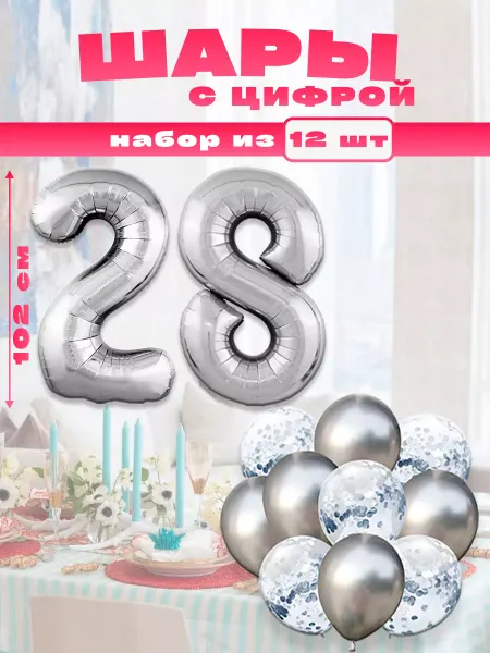 Sharmania Воздушные шары с цифрой 28