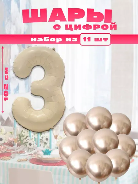 Sharmania Воздушные шары с цифрой 3