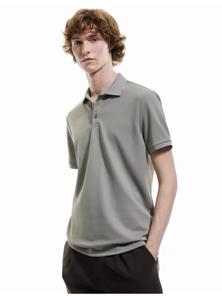 KOTON Футболка поло на пуговицах Slim Fit