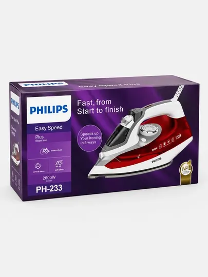Утюг Philips PH-233 2600W с керамической подошвой, паровым ударом и отпариванием