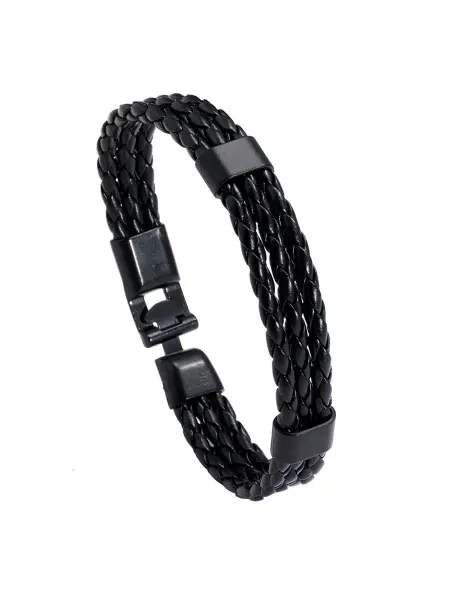 Braided Bracelets Браслет 3-е плетение черный