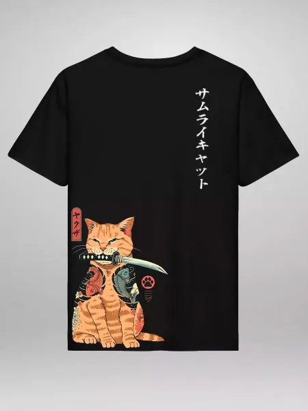 HELLCAT Футболка оверсайз Кот Якудза