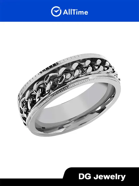 DG Jewelry Кольцо стальное бижутерия