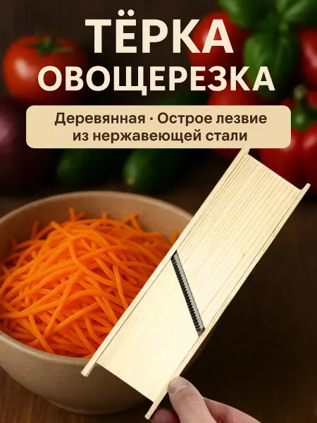 BilionerШа Терка шинковка для морковки по корейски,капусты ручная