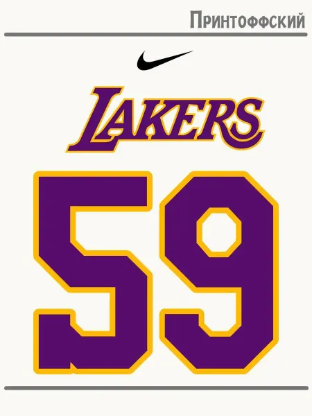 Принтоффский Термонаклейка баскетбол lakers 59
