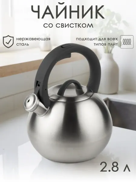 Катунь Чайник 2,8л со свистком, индукционное дно