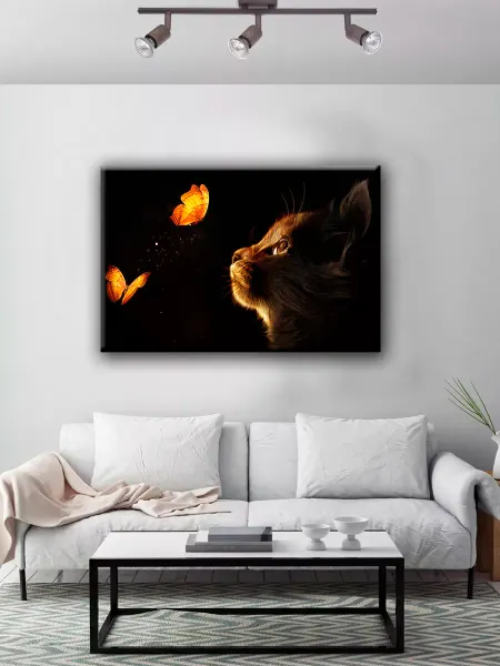 Мастерская da Vinci Картина Кот и бабочка 40х60