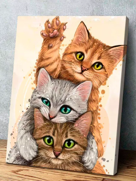 Мастерская кARTин Картина 50х70 Коты