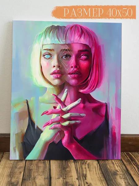 Интерьерная картина Аниме Картина на стену современный арт Дeвушка 50x40