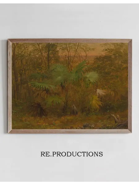 Re.productions Постер Thatch Palm, Jamaica - Frederic Edwin Church