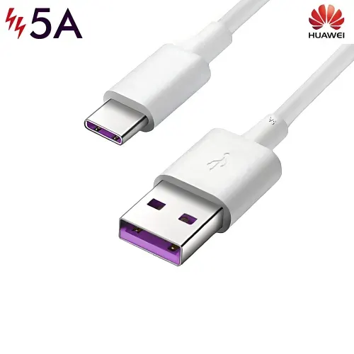Кабель Huawei Super Cable HW-050450E00, 5A, USB Type-C, белый