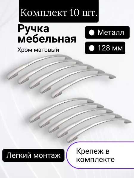 HandyPick Ручки для кухни шкафа 128 мм фурнитура мебельная 10 шт