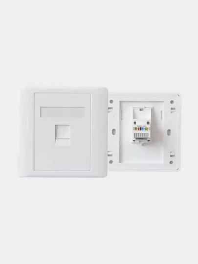 Компьютерная Розетка RJ45 встраиваемая под витую пару Cat 5e Монтажная внутрь один порт
