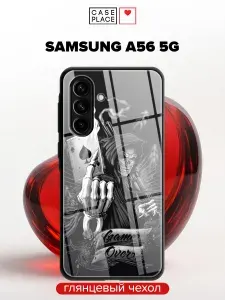 Стеклянный чехол на Самсунг Галакси А56 5G скелет