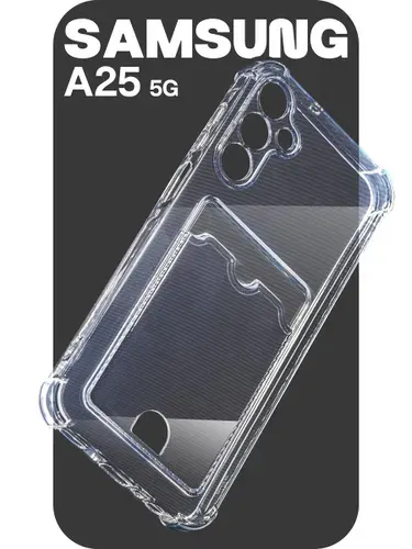 Чехол прозрачный с карманом Samsung Galaxy A25 5G (Чехол на Самсунг А25)