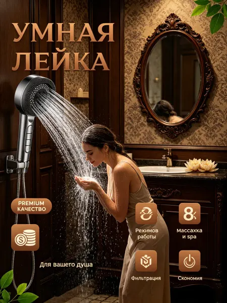 Водосберегающая лейка для душа